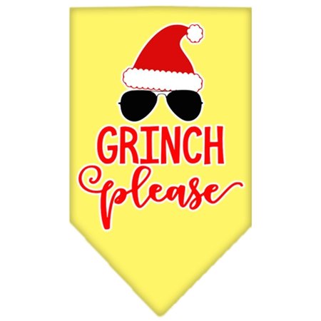 MIRAGE PET PRODUCTS Grinch Please Screen Print BandanaYellow Large 66-177 LGYW